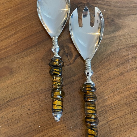 NIB Gorgeous glass beaded serving set. ๐ - Picture 5 of 5